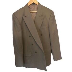 Tessuti Lanerossi Golden Brown Double Breasted Wool Suit Jacket 42R with Flaws
